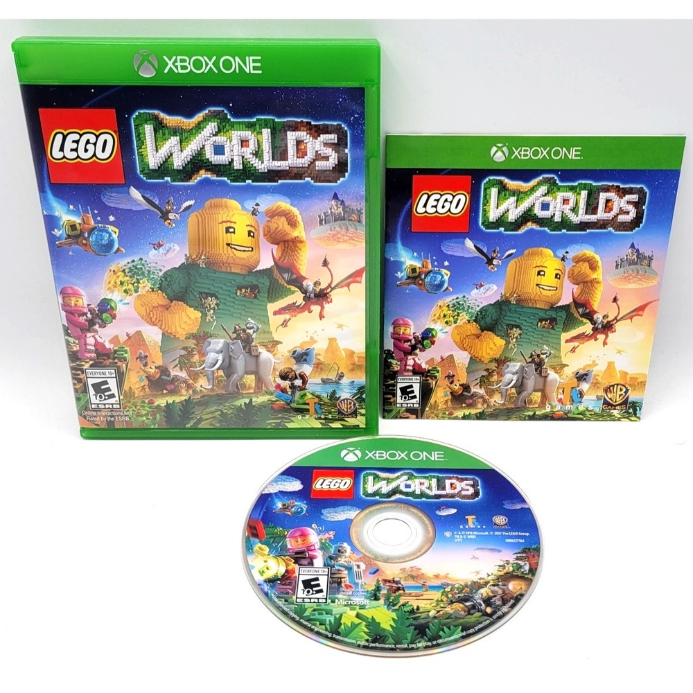 LEGO Worlds (Microsoft Xbox One, 2017) CIB COMPLETE‎ IN BOX